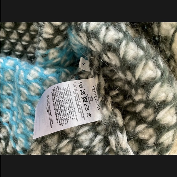 Stine Goya Jodi Moss Knit Size Small Oversized Striped Mohair - Picture 12 of 13